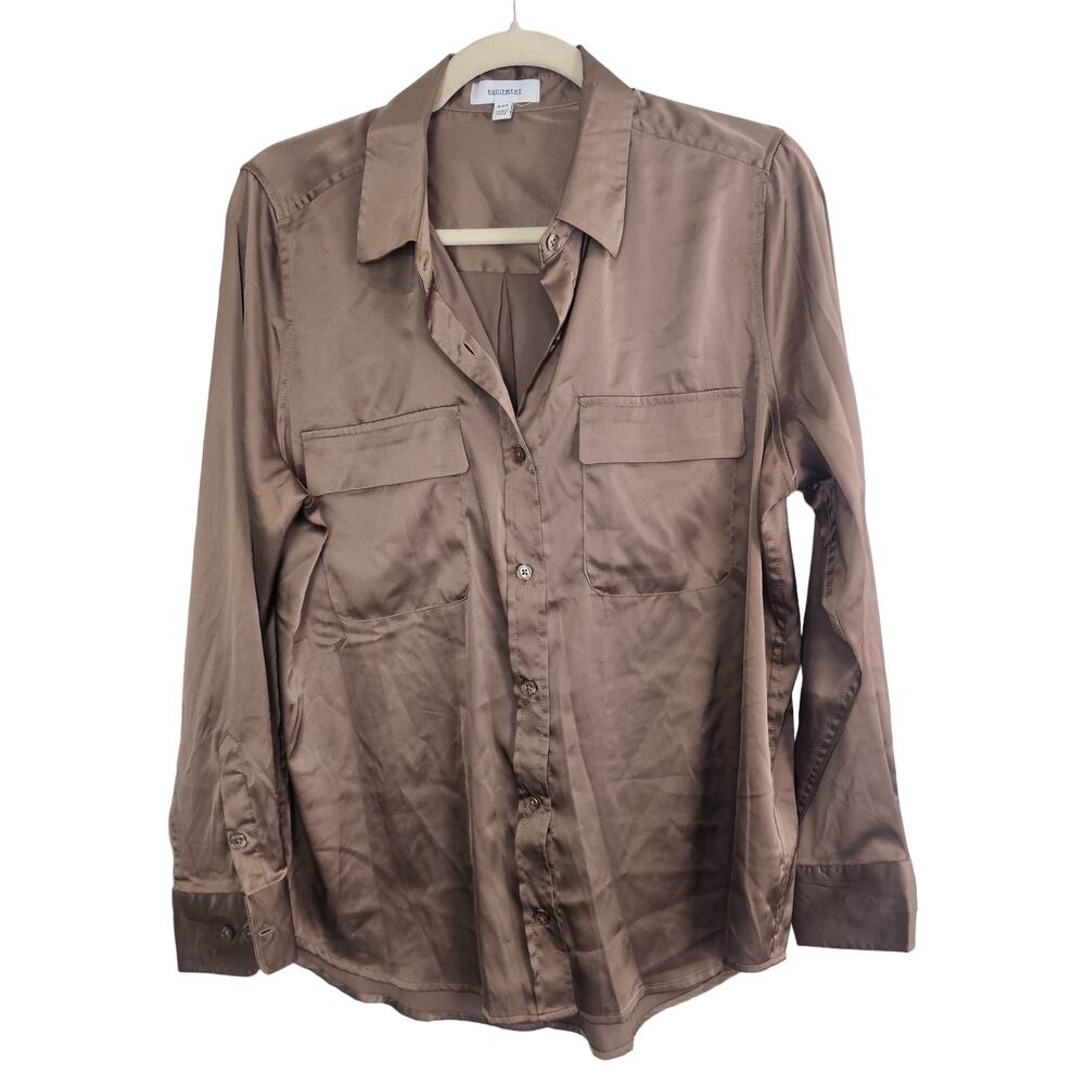 Equipment Womens Satin Blouse Size S Quiet Luxury Minimalist Career Corp Capsule